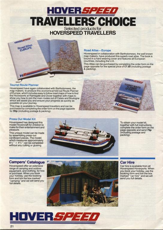 The Hoverspeed 1982 brochure, including timetables - Hoverspeed goodies (credit: Steven Charlesworth).